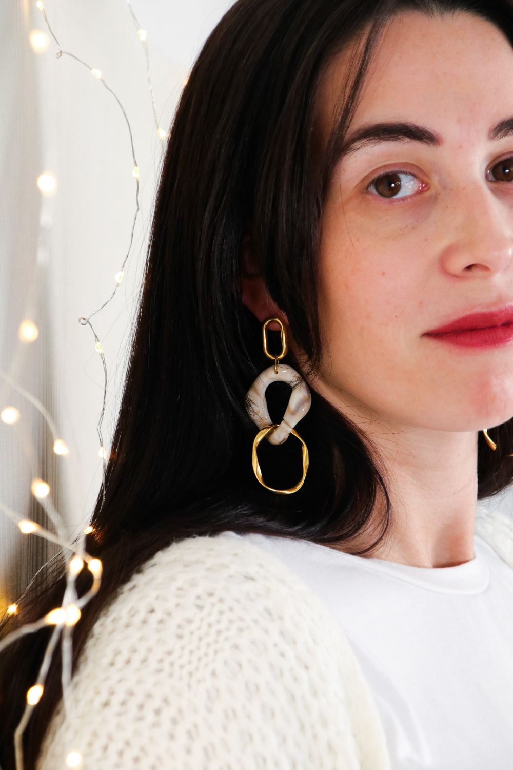 Orecchini fai da te originali in resina e acrilico XXL