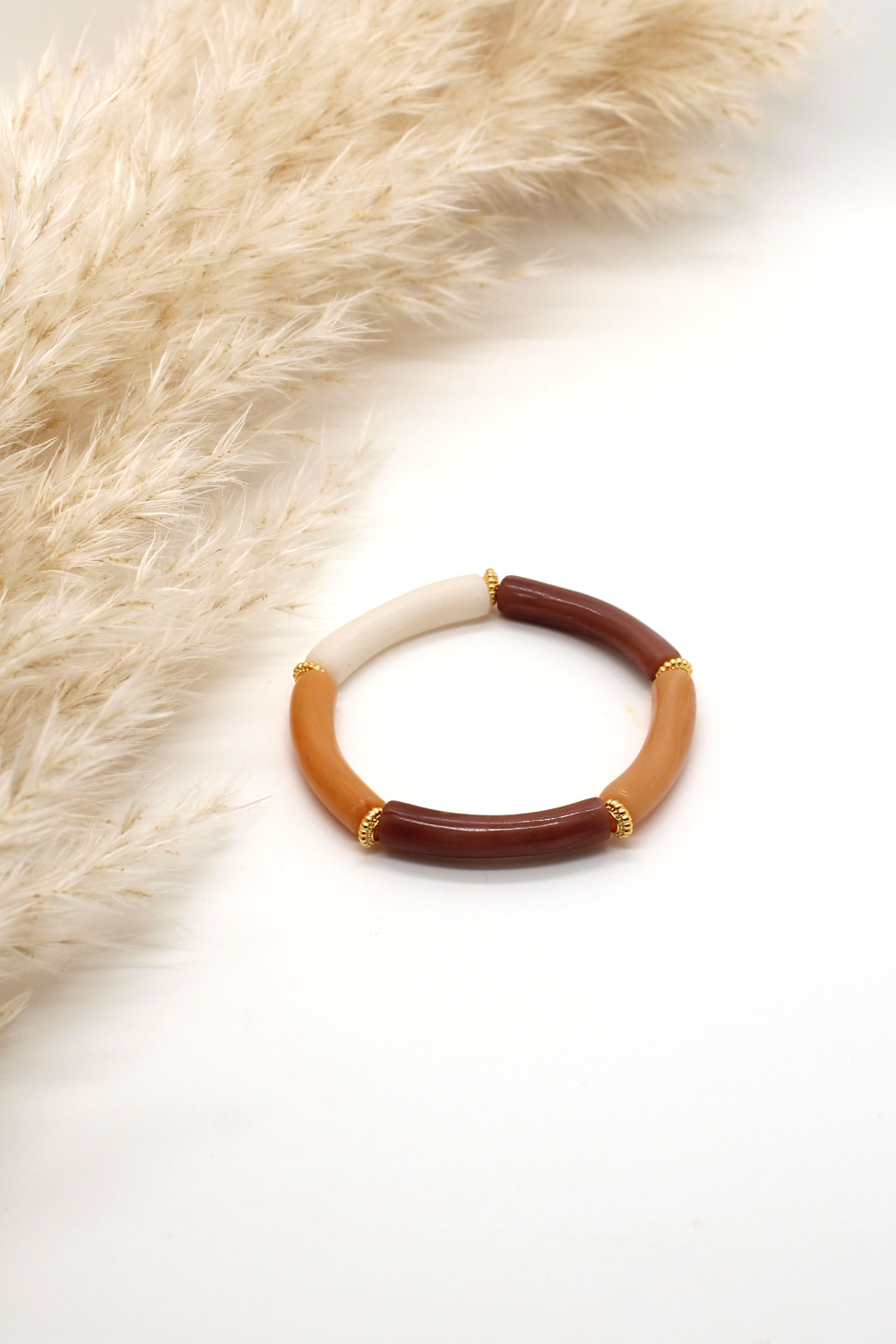 Bracciale di perline curve in argilla polimerica