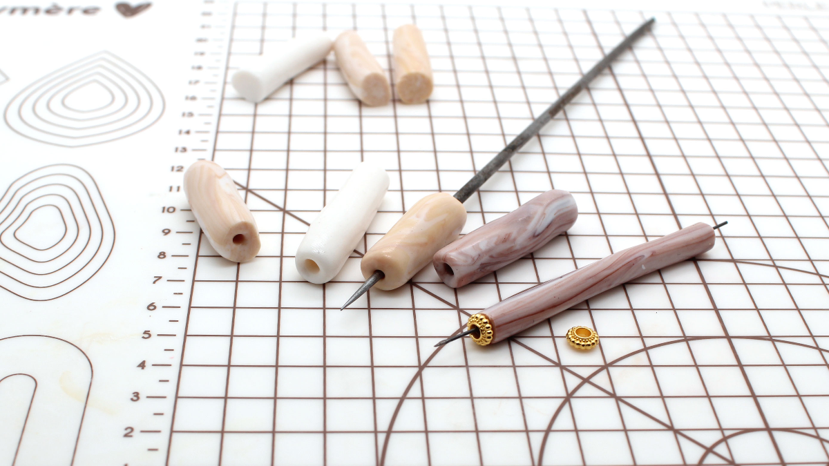 Bracciale di perline curve in argilla polimerica : Tappa 4