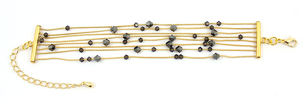 multirangs bracciale parti superiori PureCrystal catena serpentina : Tappa 5