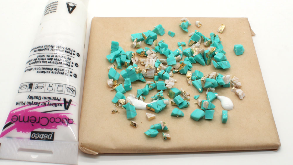 Orecchini mandala polimerici con effetto pietra : Tappa 5 Orecchini mandala polimerici con effetto pietra : Tappa 5