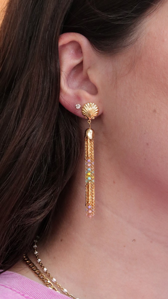 Schema Come usare una conchiglia per fare un pom-pom con catene?