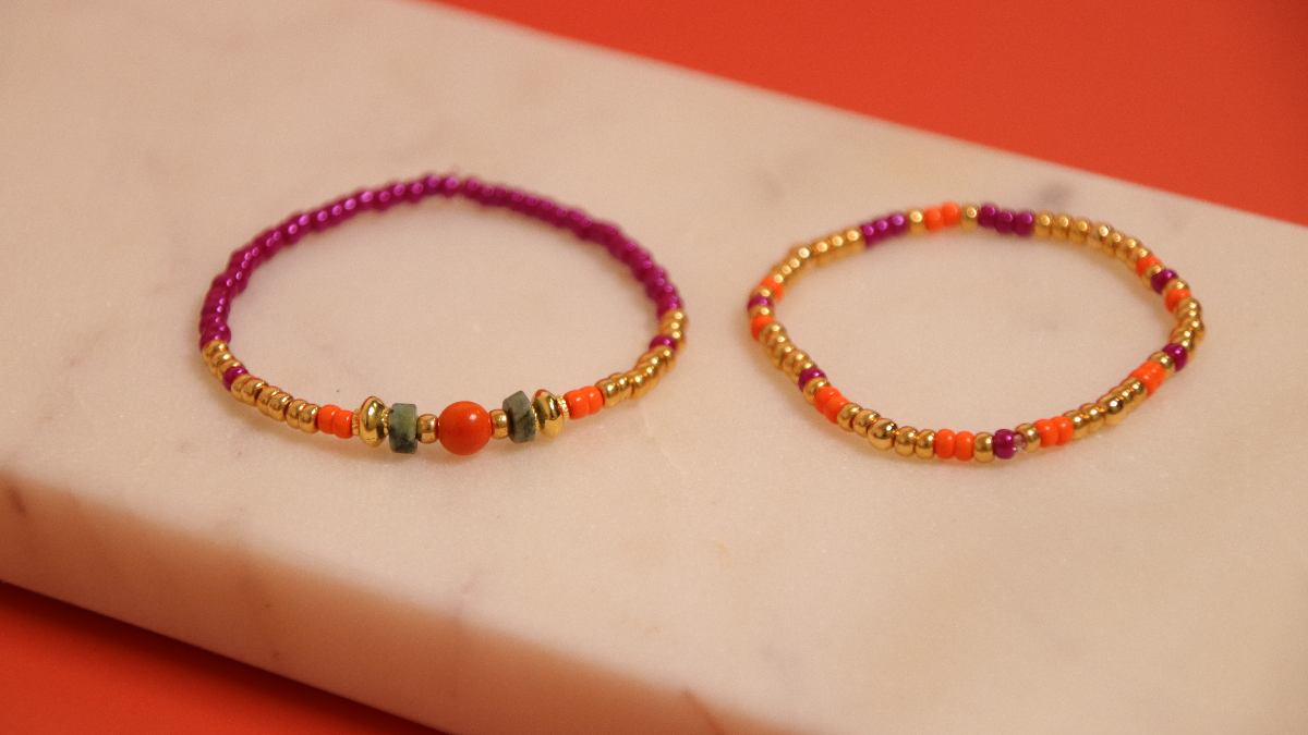 Gioielli boho fai da te con perline di semi colorati e perline di gemme heishi : Tappa 8