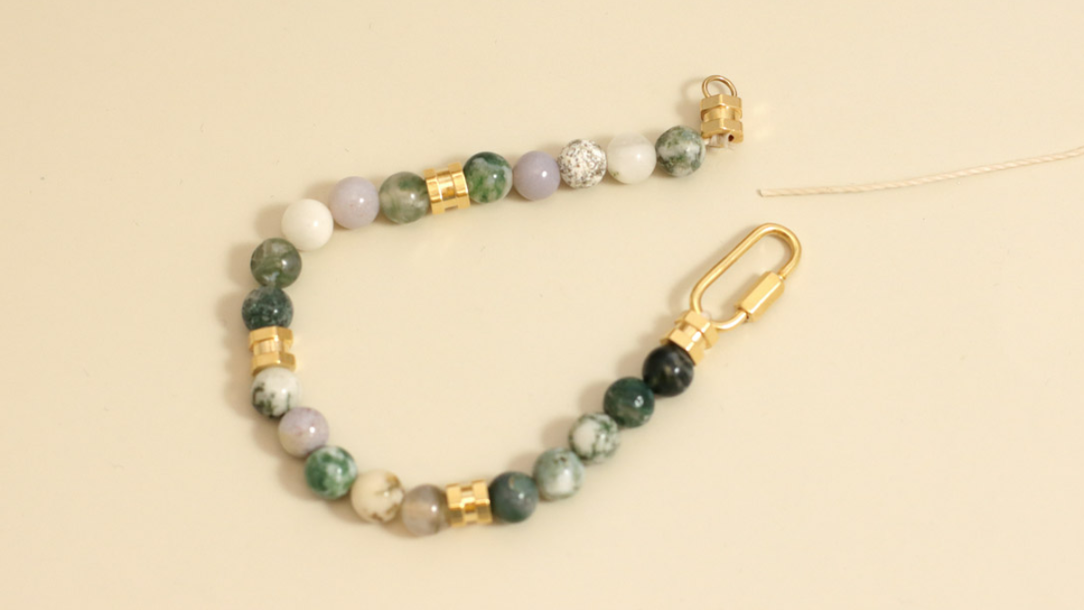 Duo di braccialetti di San Valentino in gemme e argento 925 : Tappa 4