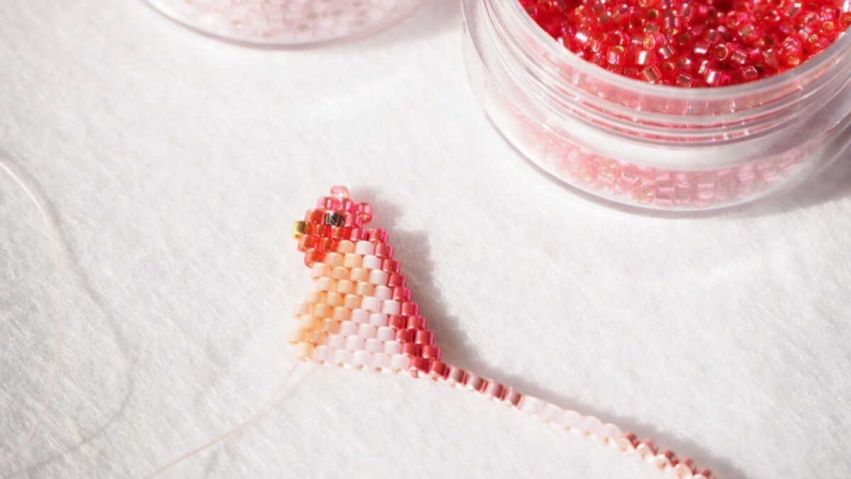 Tessitura di mattoni Motivo punto gallo per il Capodanno cinese : Tappa 2