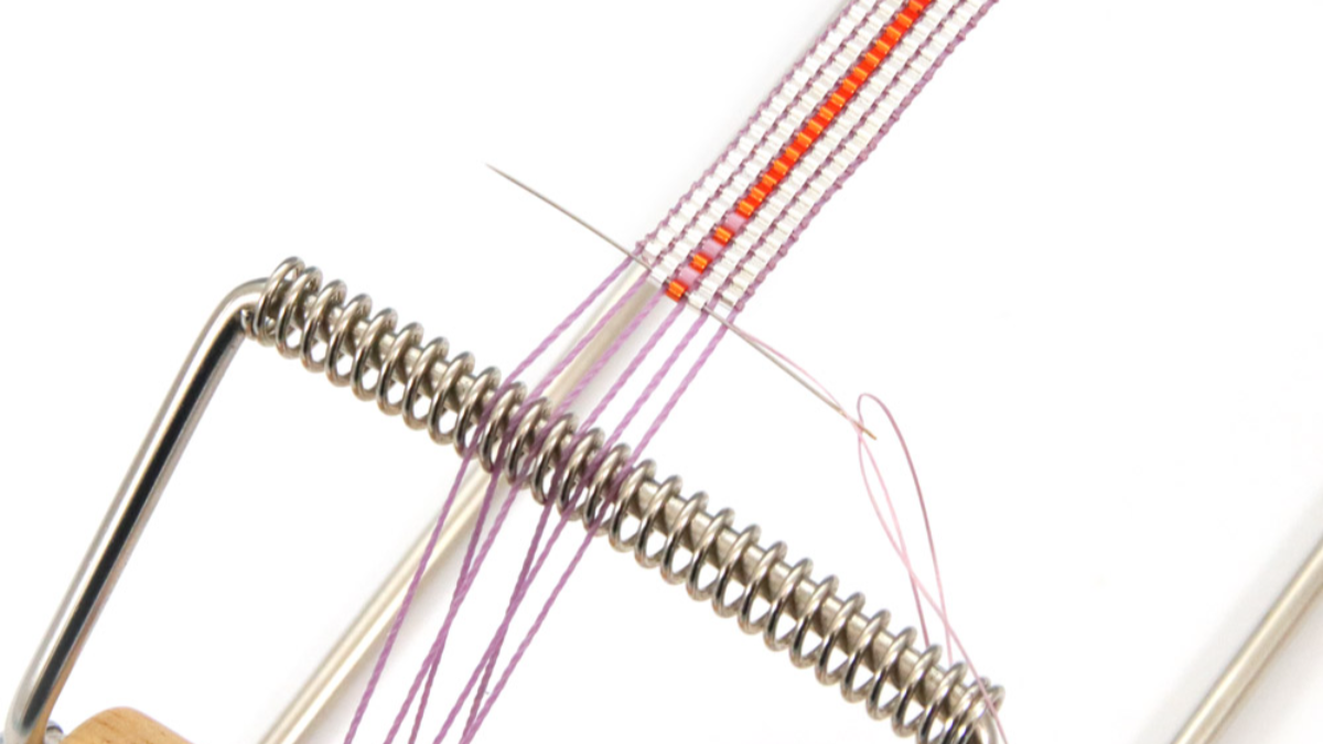 Bracciale a telaio Miyuki delicas 15/0 : Tappa 4 Bracciale a telaio Miyuki delicas 15/0 : Tappa 4