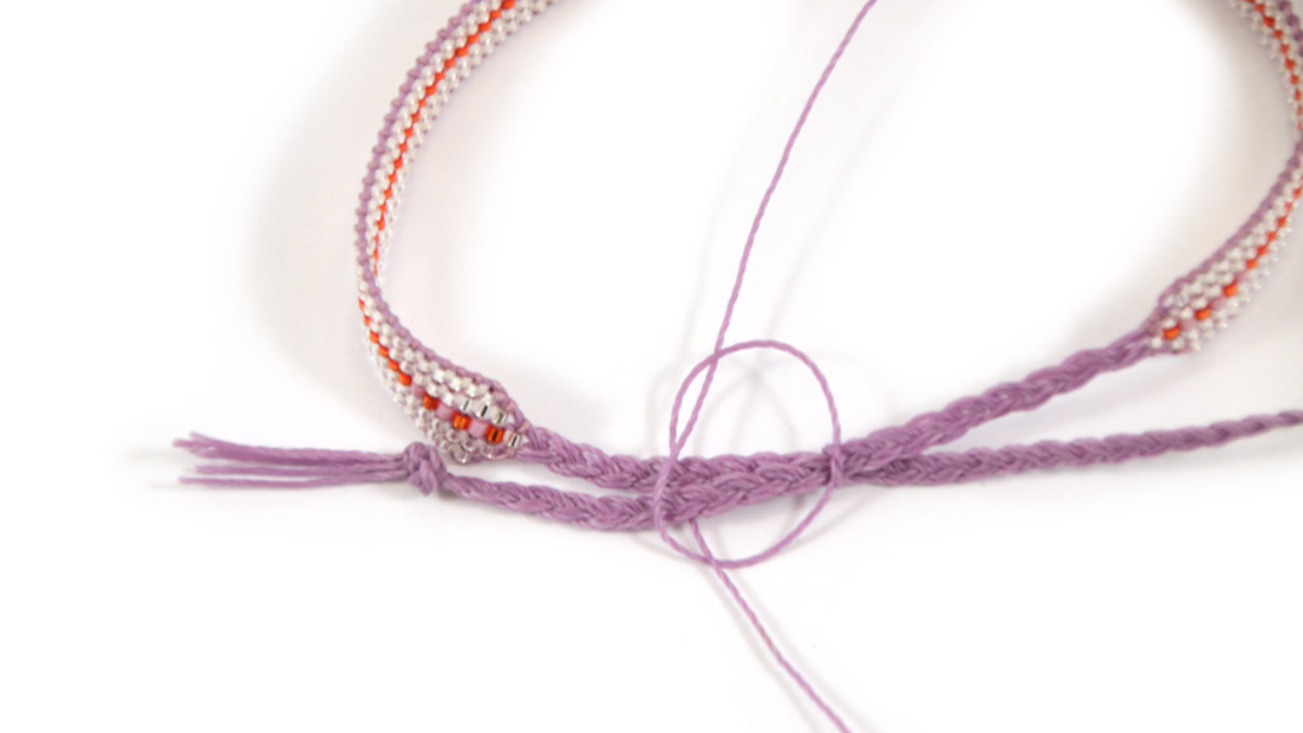 Bracciale a telaio Miyuki delicas 15/0 : Tappa 9 Bracciale a telaio Miyuki delicas 15/0 : Tappa 9