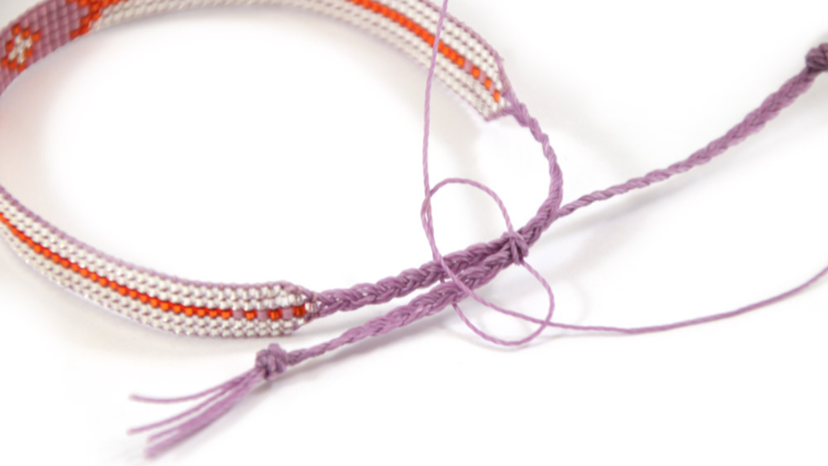 Bracciale a telaio Miyuki delicas 15/0 : Tappa 10 Bracciale a telaio Miyuki delicas 15/0 : Tappa 10