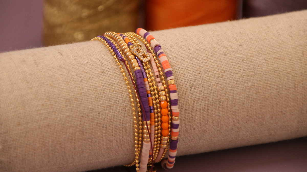 Schema Bracciale multifila fai da te per principianti con Heishi e Linhasita