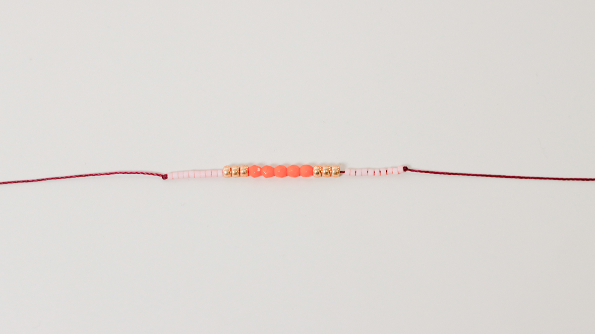 Bracciale multifila fai da te per principianti con Heishi e Linhasita : Tappa 4