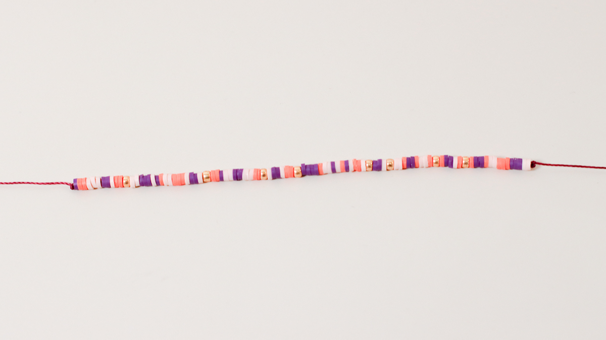 Bracciale multifila fai da te per principianti con Heishi e Linhasita : Tappa 5