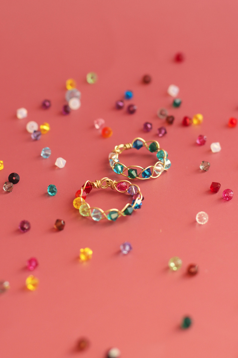 Schema Fai da te intrecciando anello principiante PureCrystal arcobaleno archi Schema Fai da te intrecciando anello principiante PureCrystal arcobaleno archi