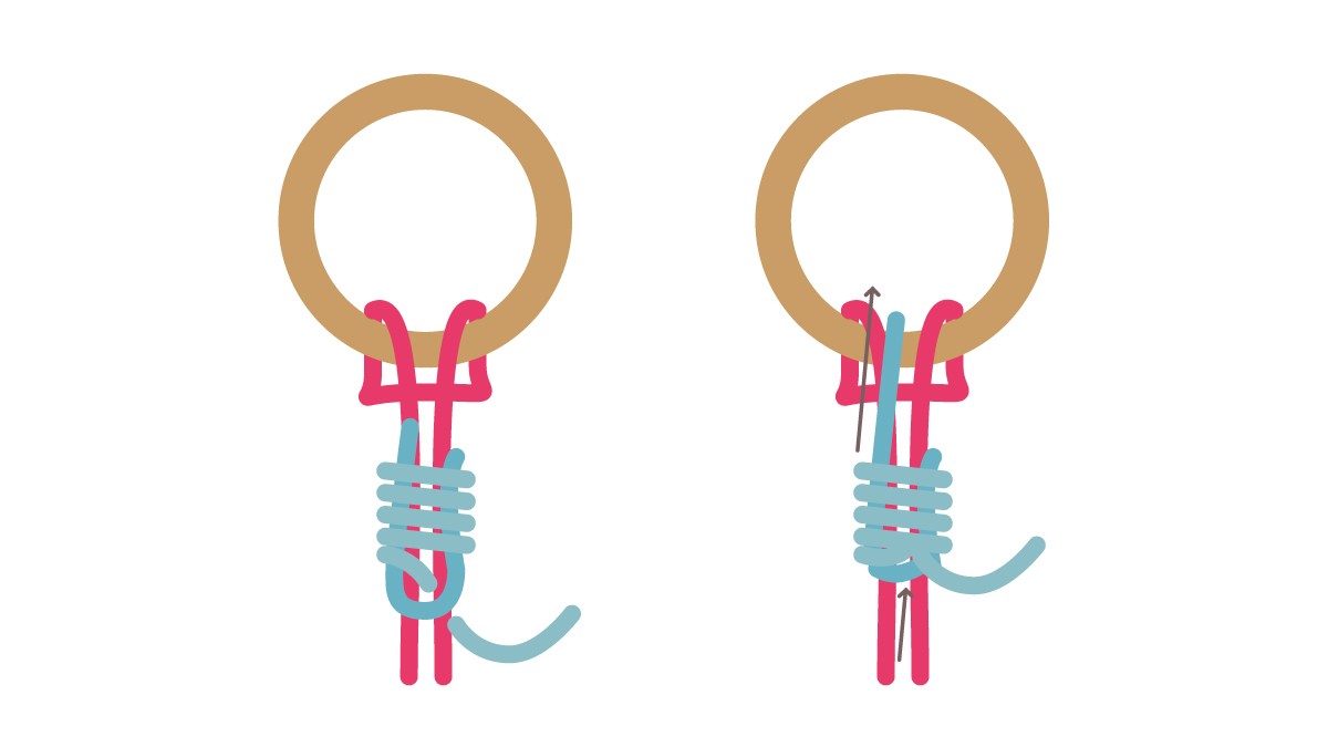 Sospensione della pianta in corda macramé : Tappa 3 Sospensione della pianta in corda macramé : Tappa 3