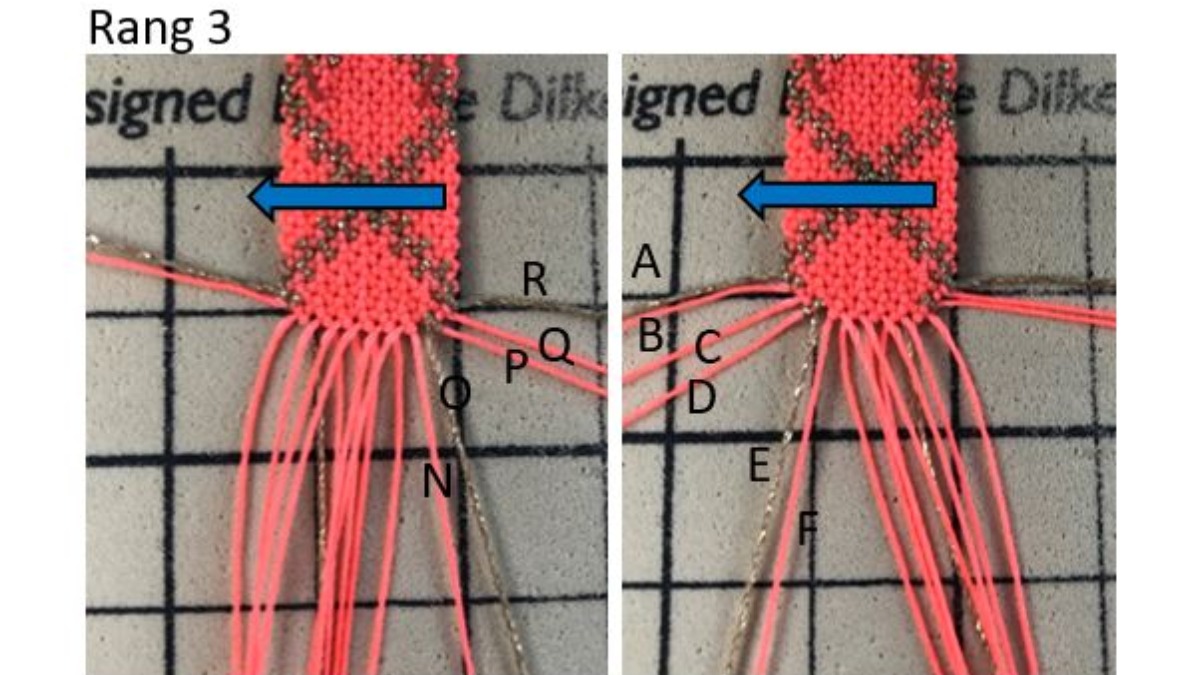 Braccialetti a tinta unita o fantasia in micro macramè con filo cerato Linhasita : Tappa 16