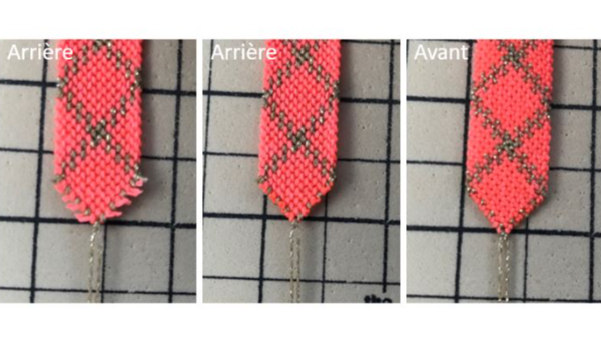 Braccialetti a tinta unita o fantasia in micro macramè con filo cerato Linhasita : Tappa 20