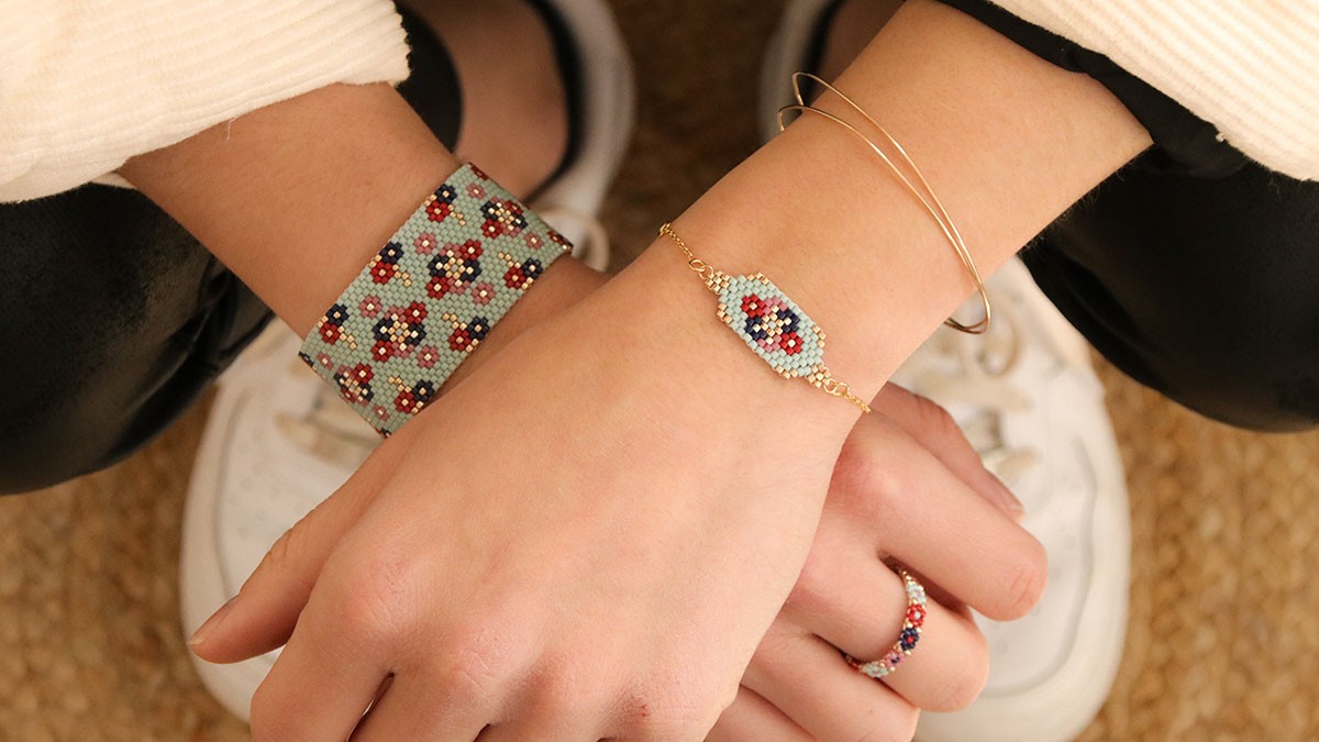 Schema Gioielli fai da te e schema di tessitura con set di perline Miyuki 11/0 Royal Mix Schema Gioielli fai da te e schema di tessitura con set di perline Miyuki 11/0 Royal Mix