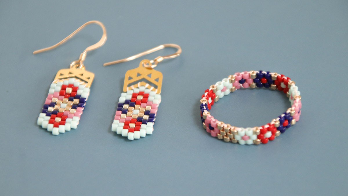 Gioielli fai da te e schema di tessitura con set di perline Miyuki 11/0 Royal Mix : Tappa 13 Gioielli fai da te e schema di tessitura con set di perline Miyuki 11/0 Royal Mix : Tappa 13