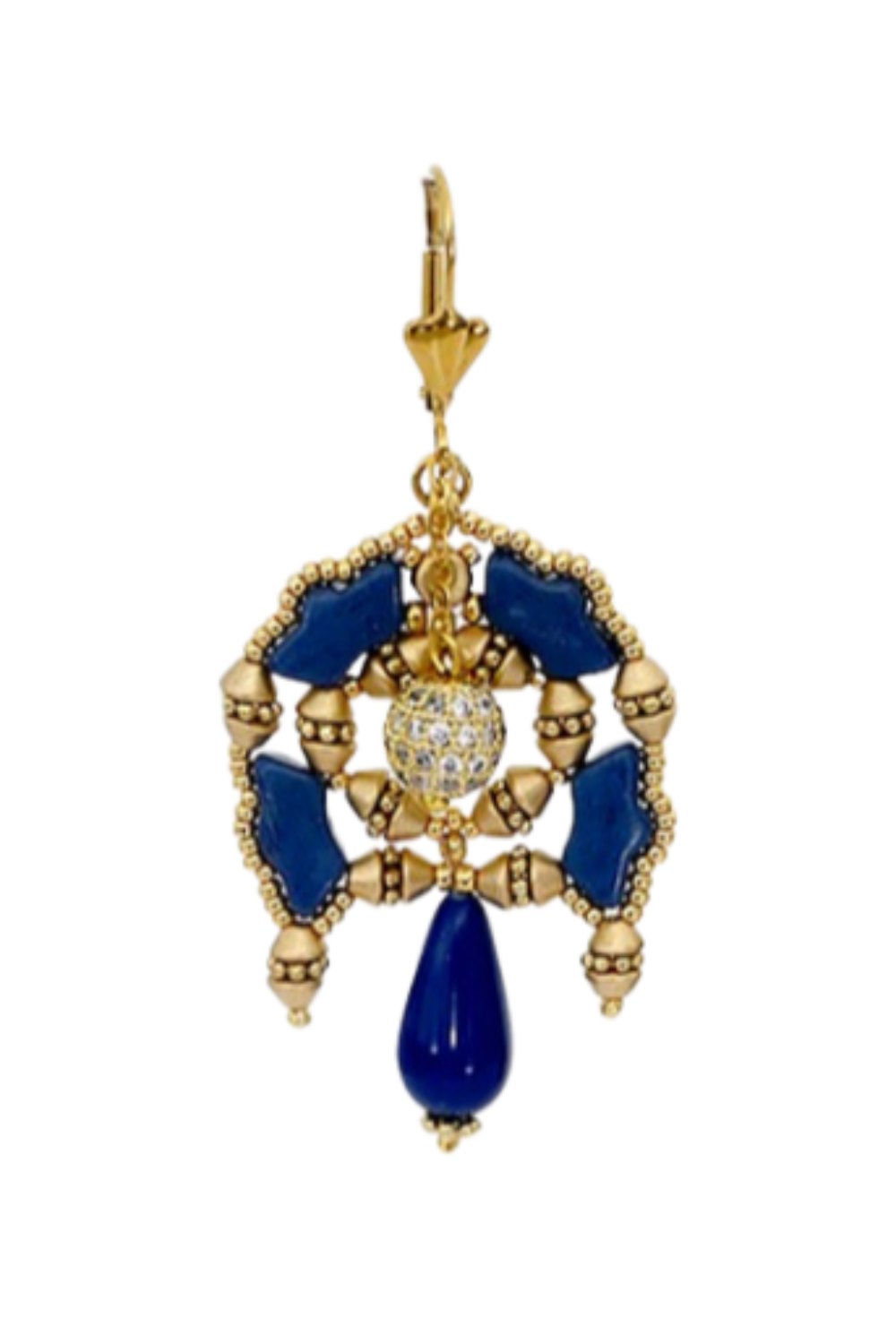 Schema Orecchini K'adore con perle di vetro Delos, Konos e Kalos di Puca et Rocailles Miyuki