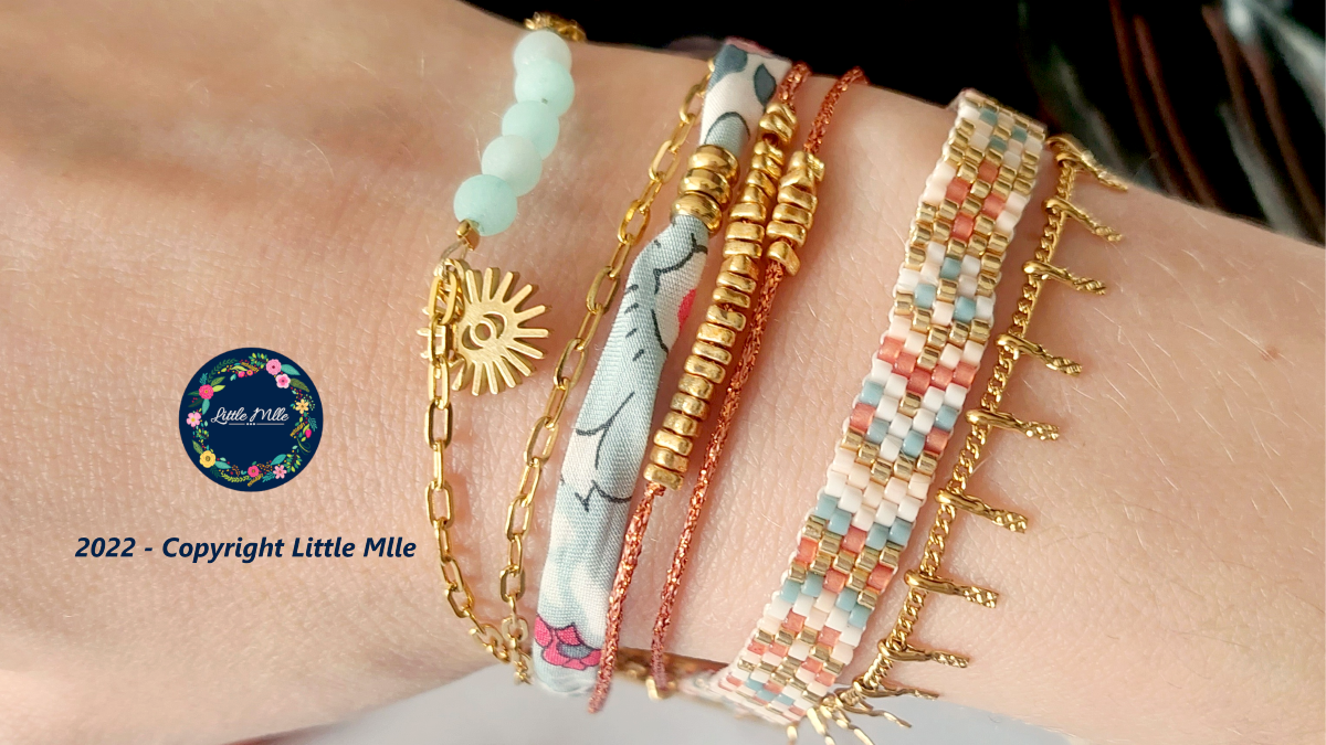 Bracciale a più file con chiusura intercambiabile Hiilos di Little Miss