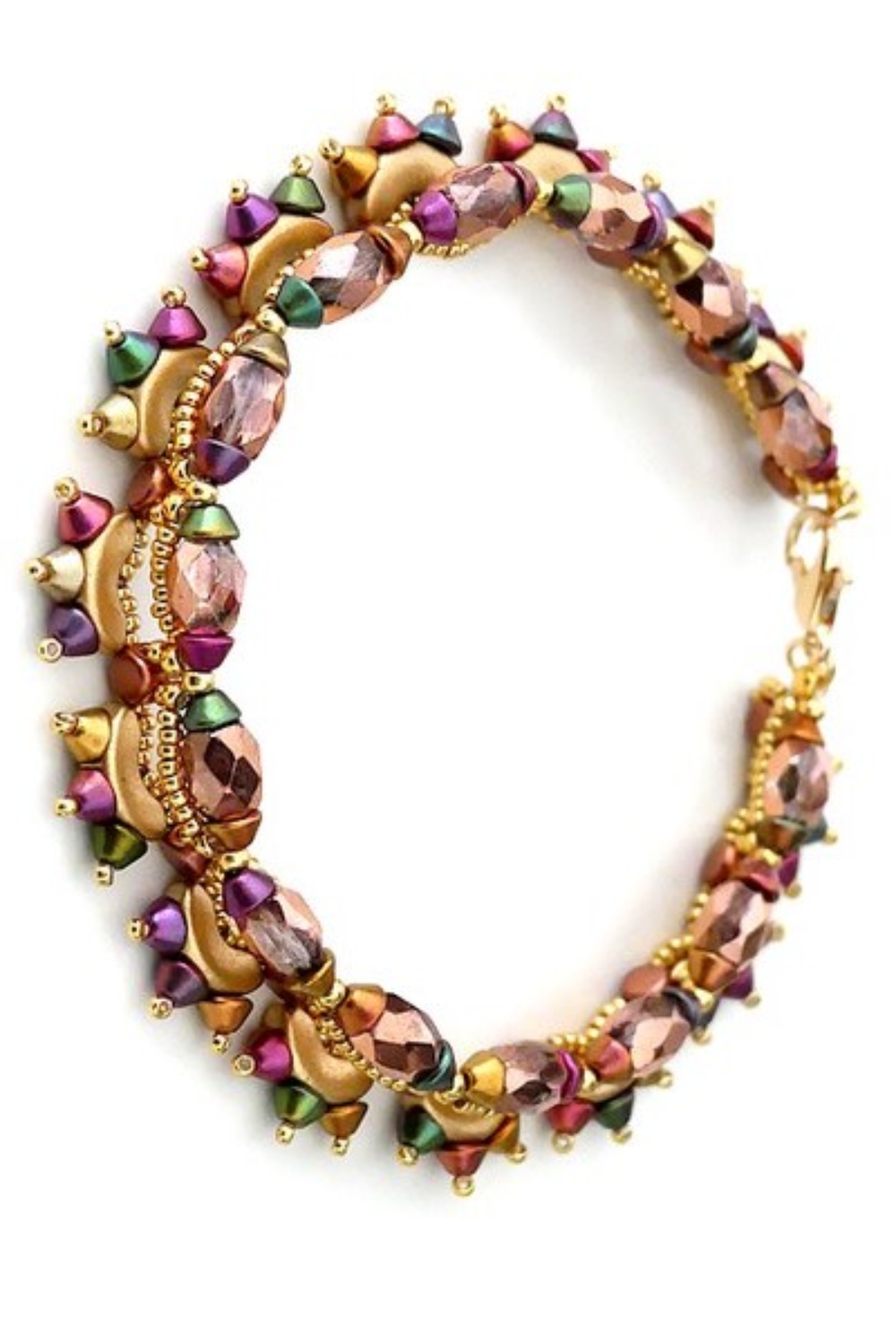 Schema Bracciale K'Fée con perle di vetro Konos, Baros, Arcos e Kalos di Puca