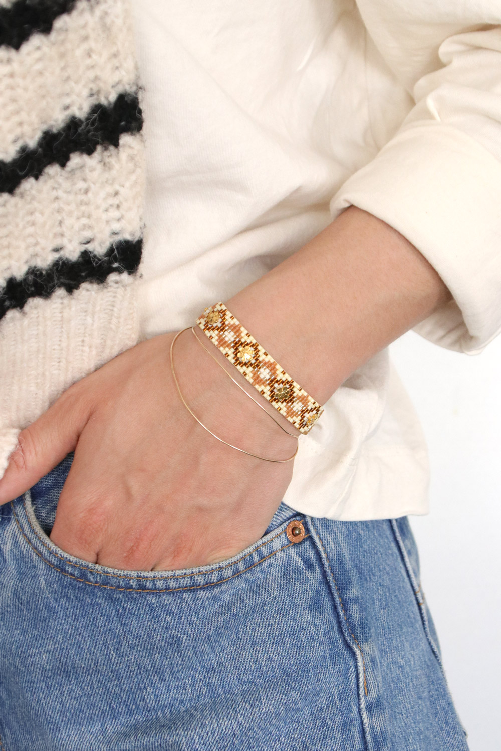 Bracciale Miyuki Loom Grid