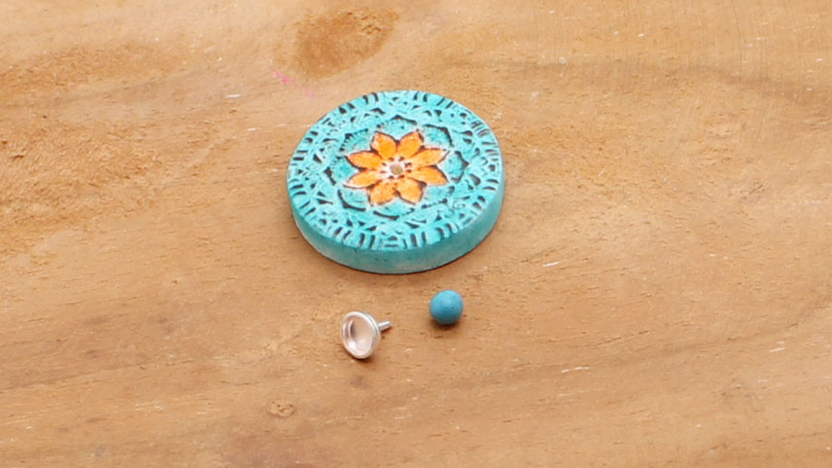 Ciondolo mandala polimerico con montatura in argento : Tappa 7 Ciondolo mandala polimerico con montatura in argento : Tappa 7