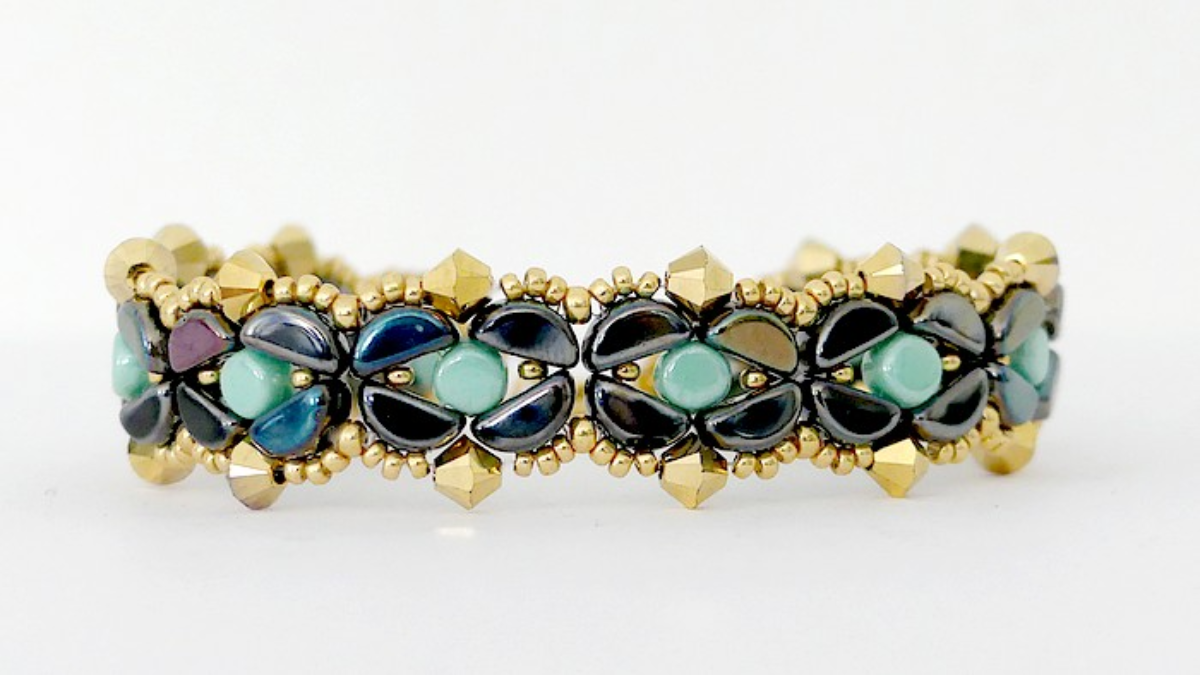 Bracciale Copine con perle di vetro Kos, Kalos by Puca e Rocailles Miyuki Bracciale Copine con perle di vetro Kos, Kalos by Puca e Rocailles Miyuki