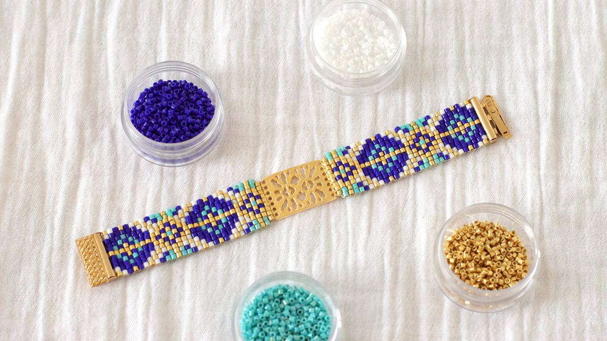 Schema Bracciale a telaio Miyuki in Delicas 10/0