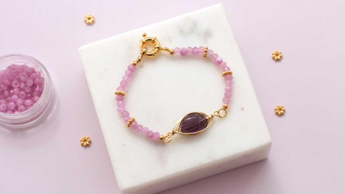 Bracciale Philip Jones Con Vere Pietre Di Ametista. Gioiello Placcato Argento, Ipoallergenico. Lunghezza 18 Cm + Catenella Regolabile. Un Regalo Elegante E Significativo.