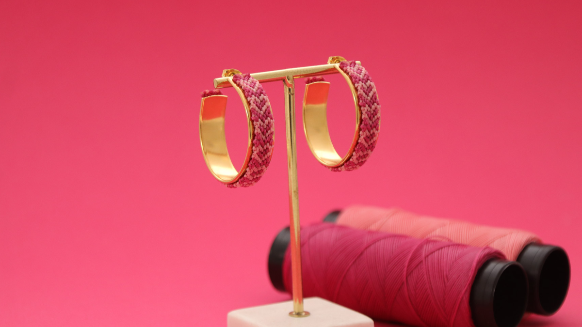 Creoli con braccialetto brasiliano Cuore in corde Slam Creoli con braccialetto brasiliano Cuore in corde Slam