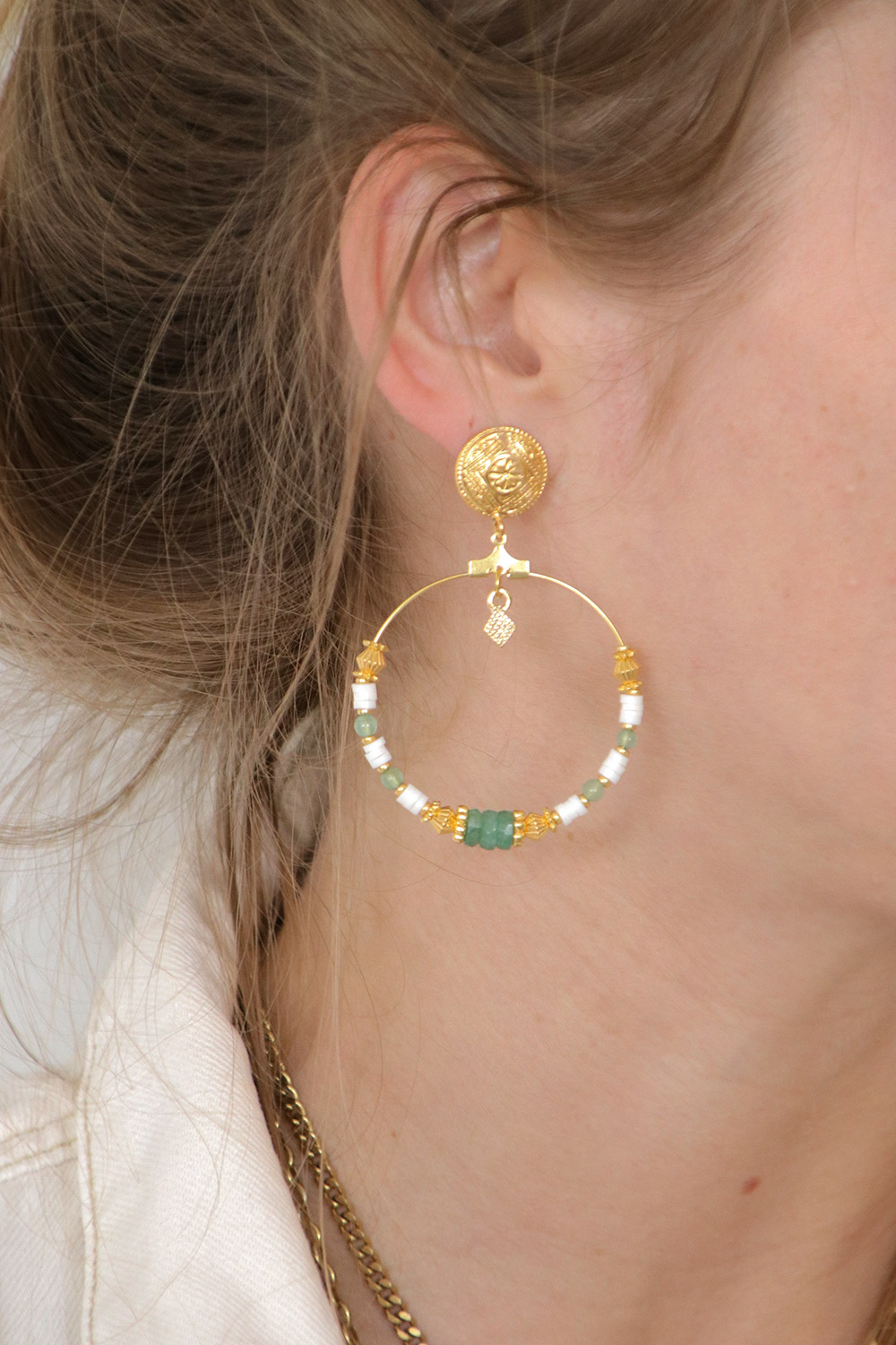 Schema Perline creole Tutorial verde avventurina Schema Perline creole Tutorial verde avventurina