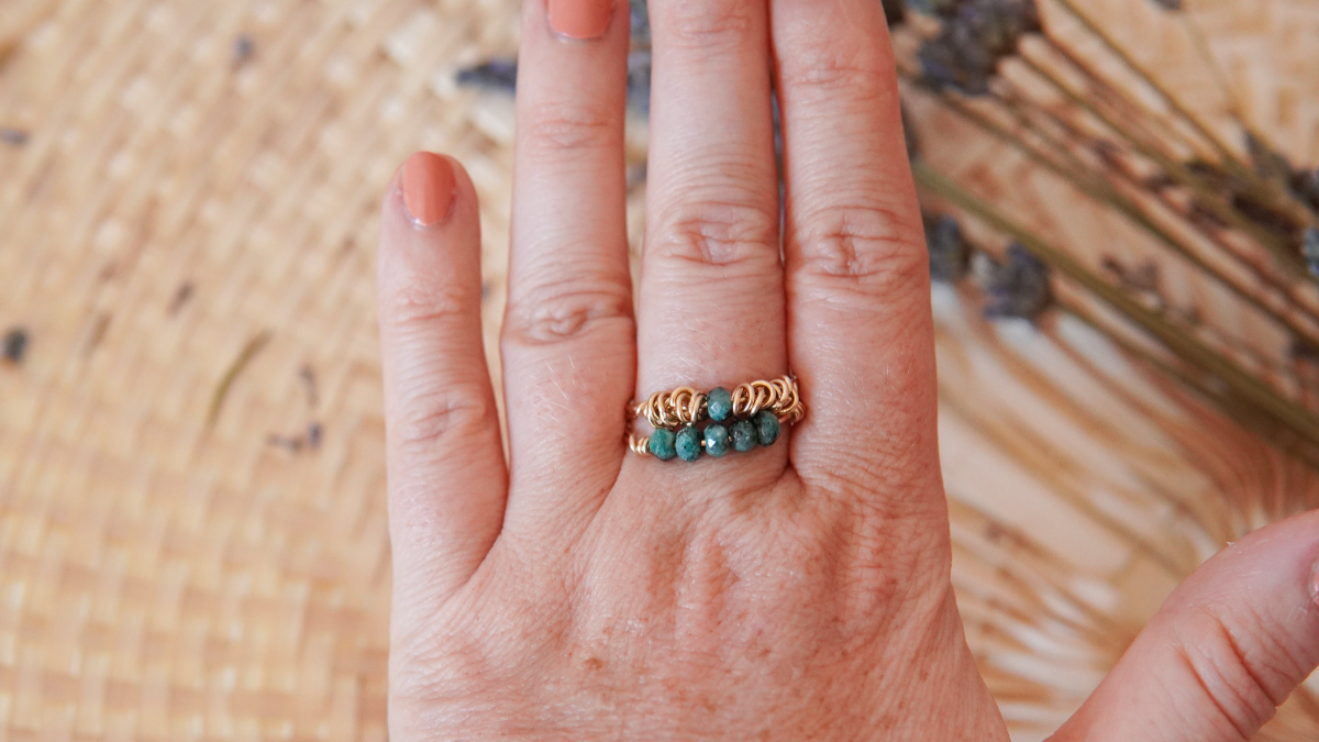 Schema Create il vostro anello con filo d'oro e pietre preziose