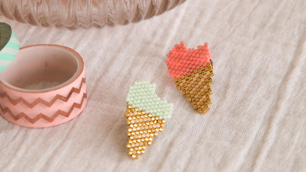 Schema Delica Miyuki peyote perla trama ghiaccio