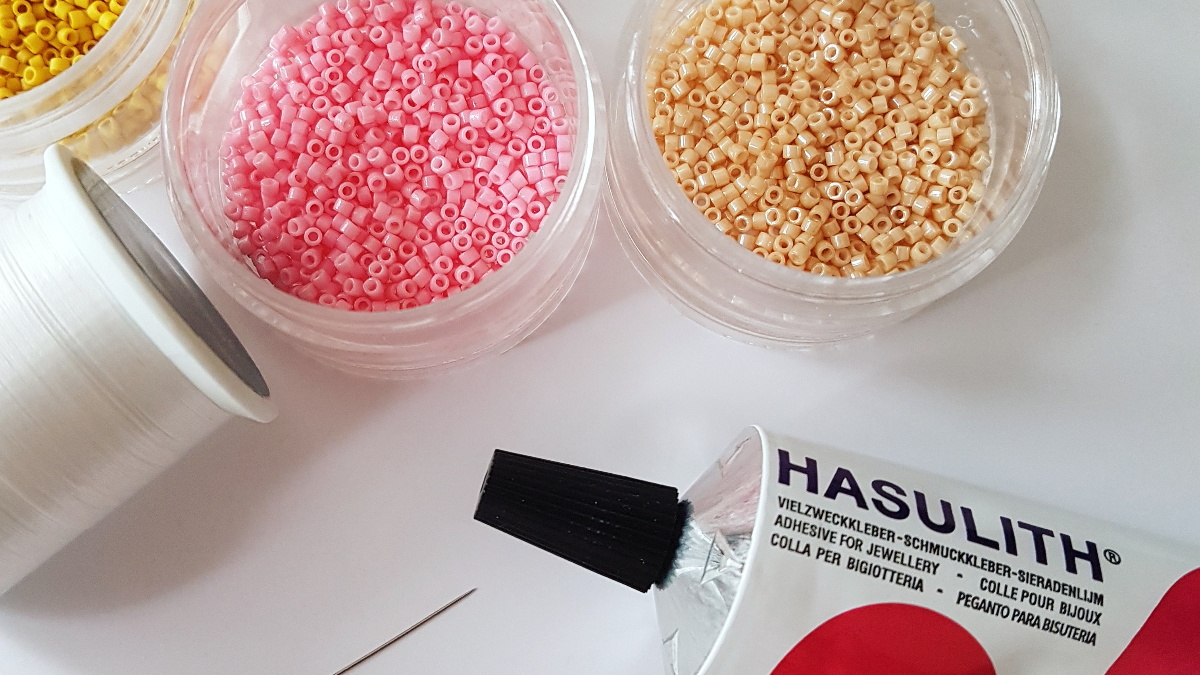 Schema Delica Miyuki peyote perla trama ghiaccio : Tappa 1 Schema Delica Miyuki peyote perla trama ghiaccio : Tappa 1