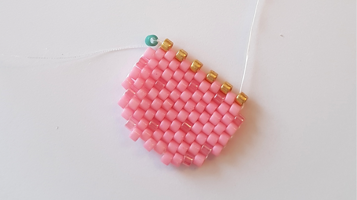 Schema Delica Miyuki peyote perla trama ghiaccio : Tappa 17 Schema Delica Miyuki peyote perla trama ghiaccio : Tappa 17