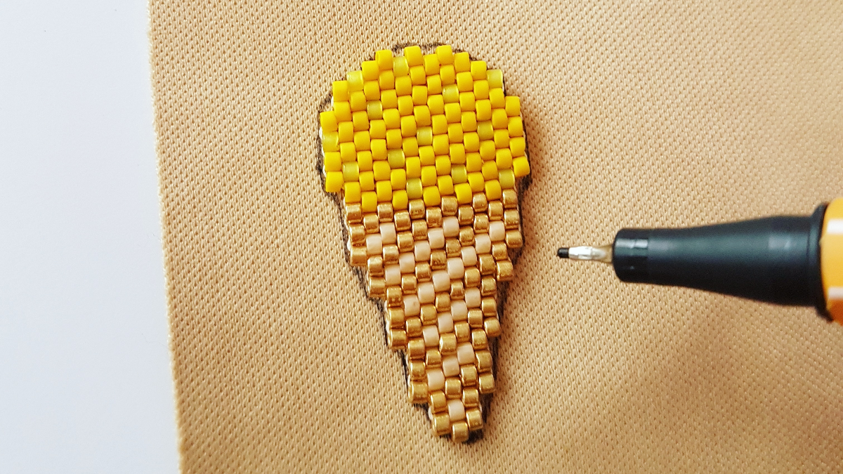 Schema Delica Miyuki peyote perla trama ghiaccio : Tappa 19 Schema Delica Miyuki peyote perla trama ghiaccio : Tappa 19