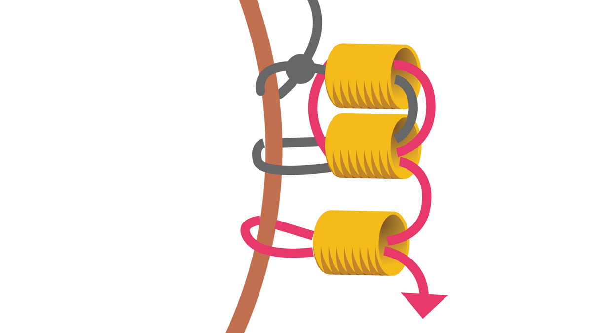 Orecchini a goccia Brick Stitch con cristalli e perline Miyuki : Tappa 3
