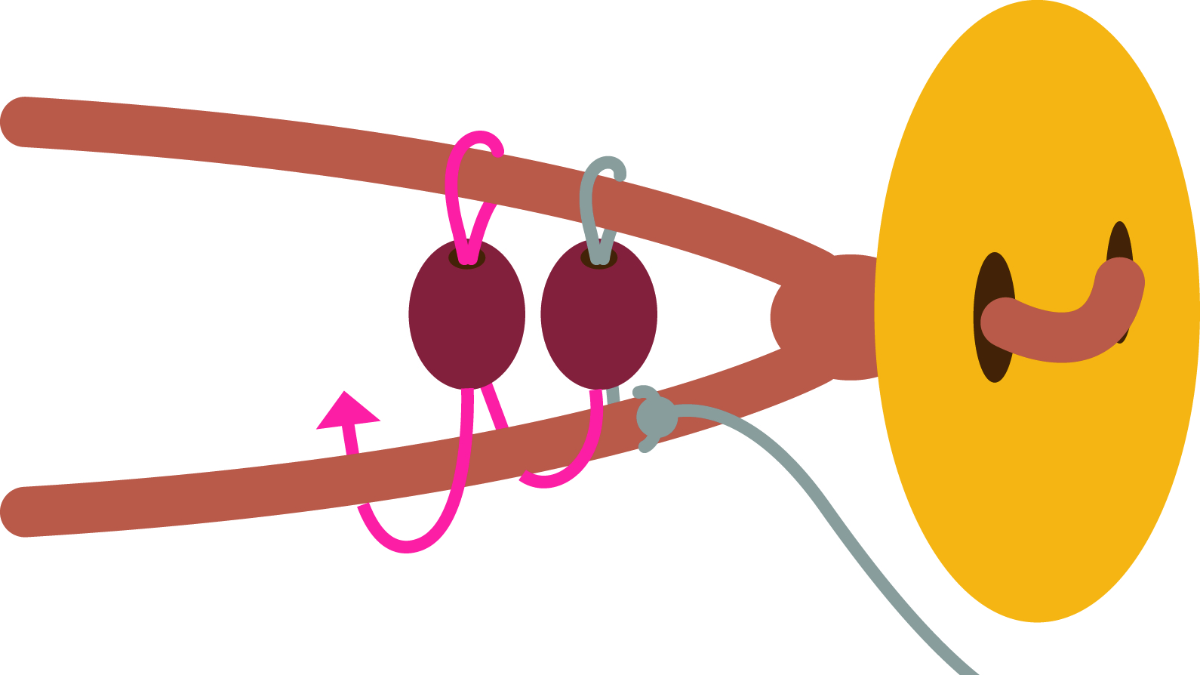 Bracciale a più file con cordino in pelle : Tappa 3