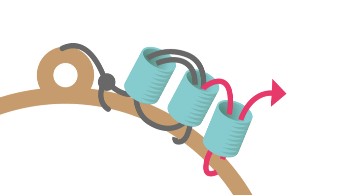 Orecchini Miyuki Delica e Bugles turchesi : Tappa 3