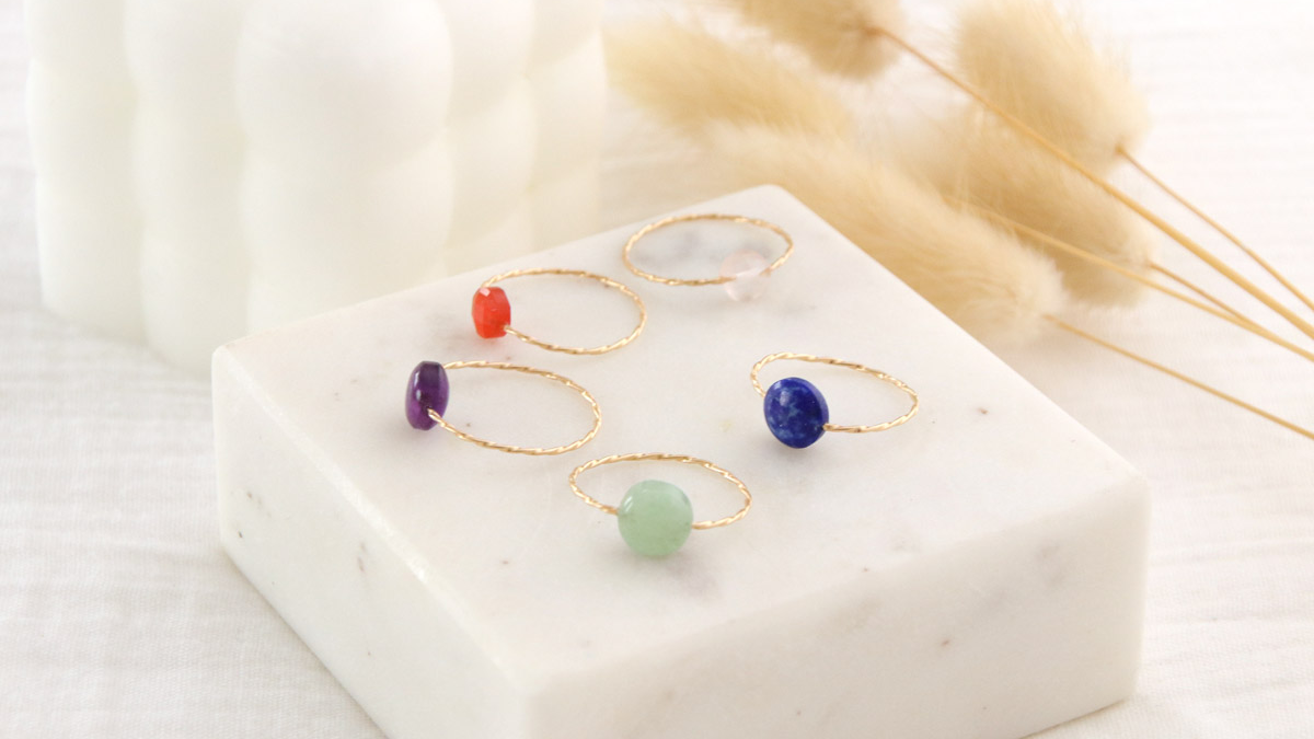 Schema Anelli Tuto con pietre naturali filo ritorto riempito d'oro Schema Anelli Tuto con pietre naturali filo ritorto riempito d'oro