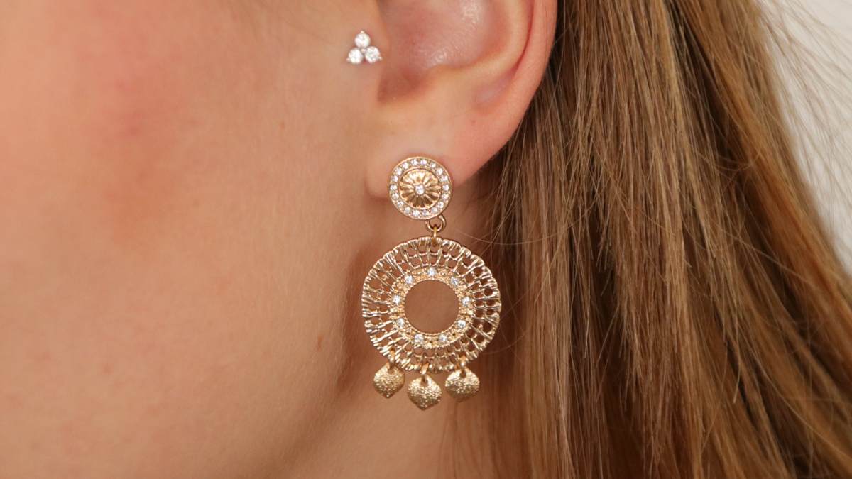 Schema Tutorial per orecchini d'oro facili Schema Tutorial per orecchini d'oro facili