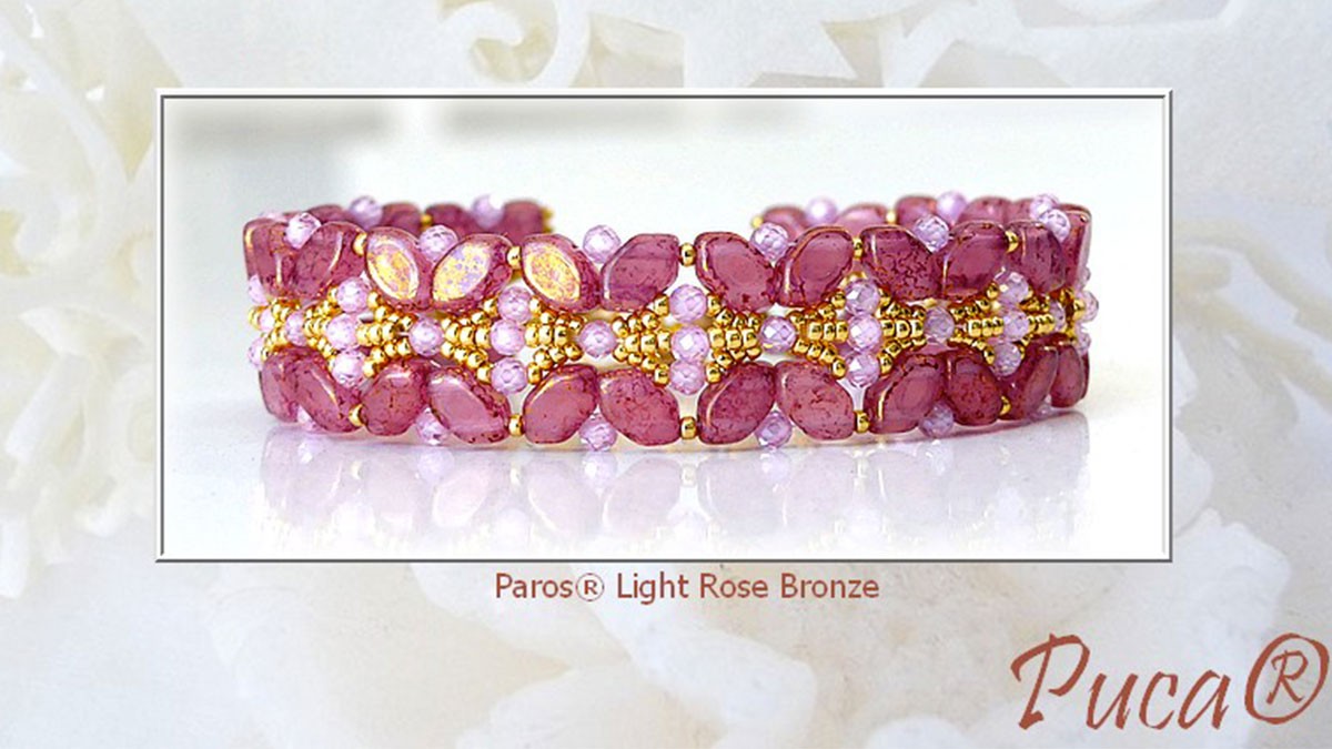 Schema Bracciale fai da te con perline Paros e Arcos di Puca