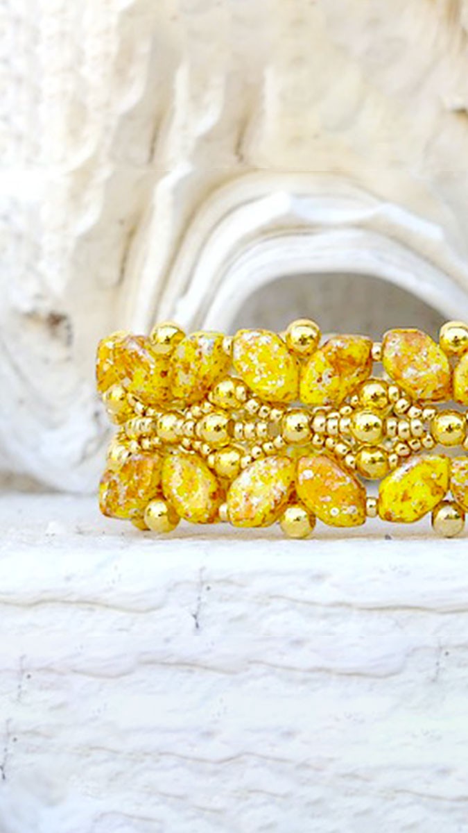 Schema Bracciale fai da te con perline Paros e Arcos di Puca