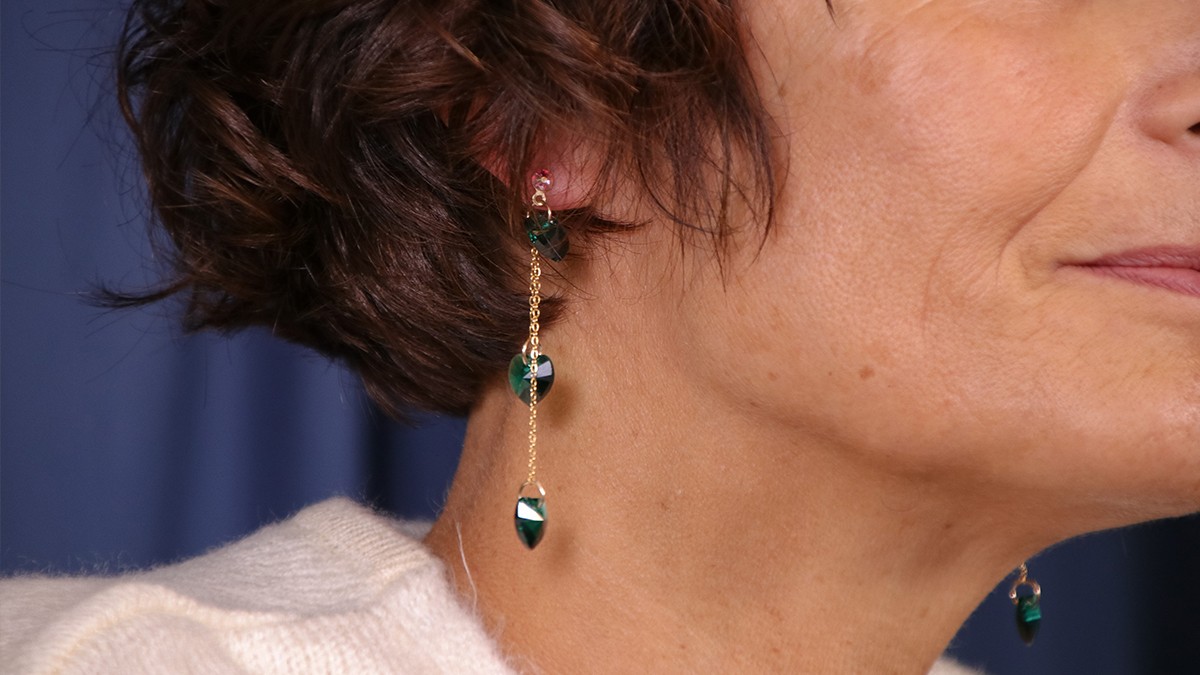 Tuto Orecchini a catena in oro con cuori PureCrystal