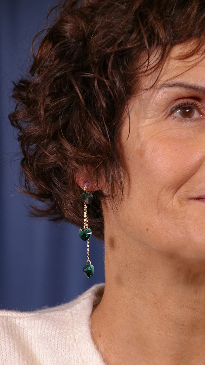 Schema Tuto Orecchini a catena in oro con cuori PureCrystal Schema Tuto Orecchini a catena in oro con cuori PureCrystal