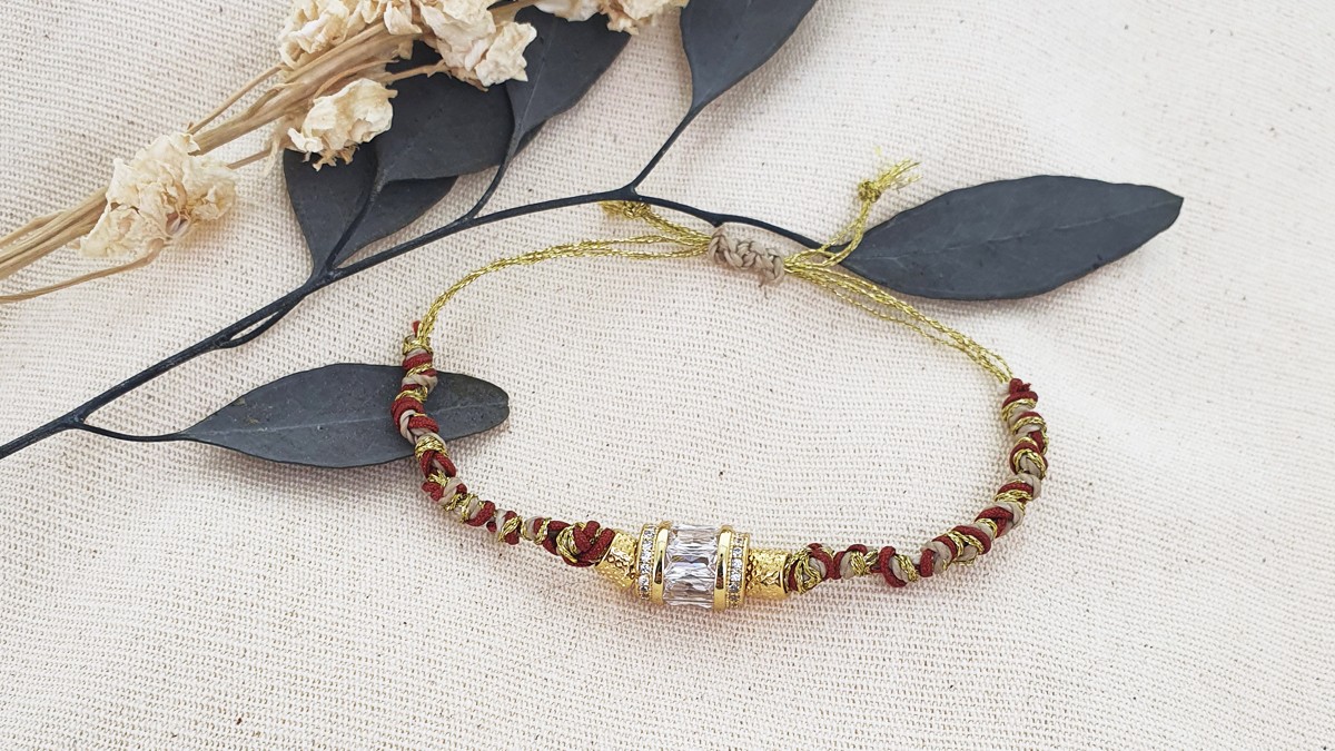 Bracciale da donna in corda intrecciata Bracciale da donna in corda intrecciata