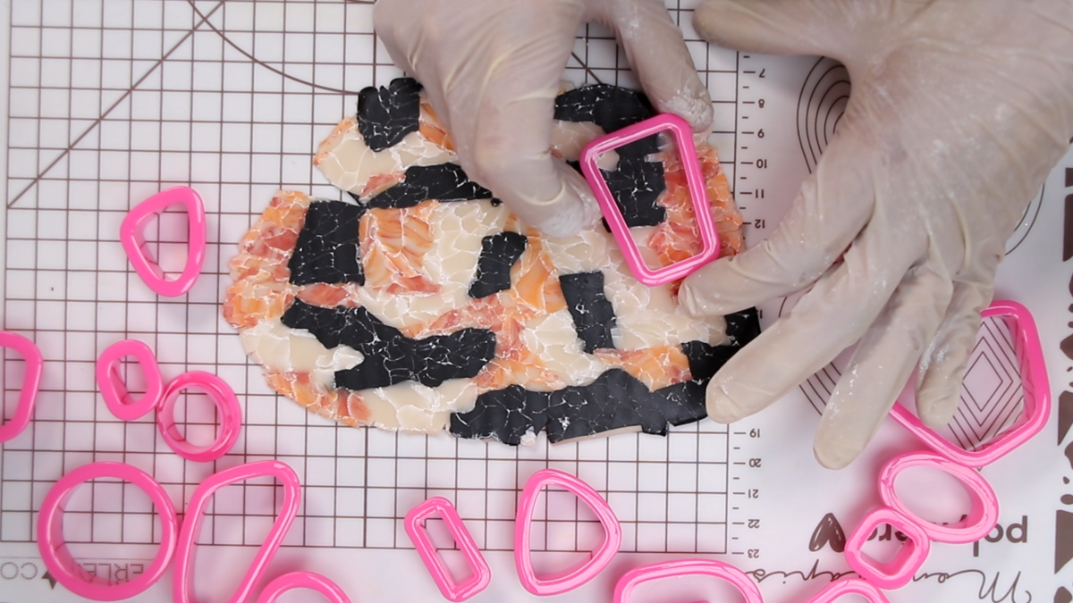 Orecchini effetto marmo in argilla polimerica : Tappa 8