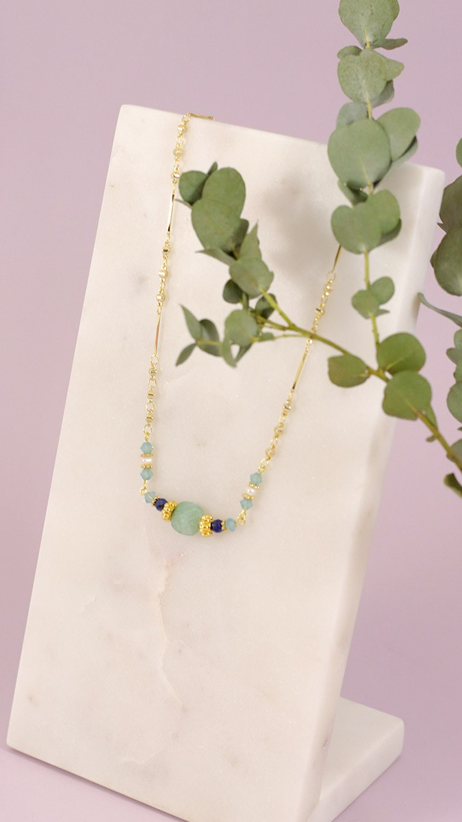 Tutorial per collana di perle d'acqua dolce e pietre preziose