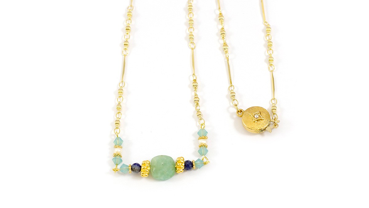 Tutorial per collana di perle d'acqua dolce e pietre preziose : Tappa 6