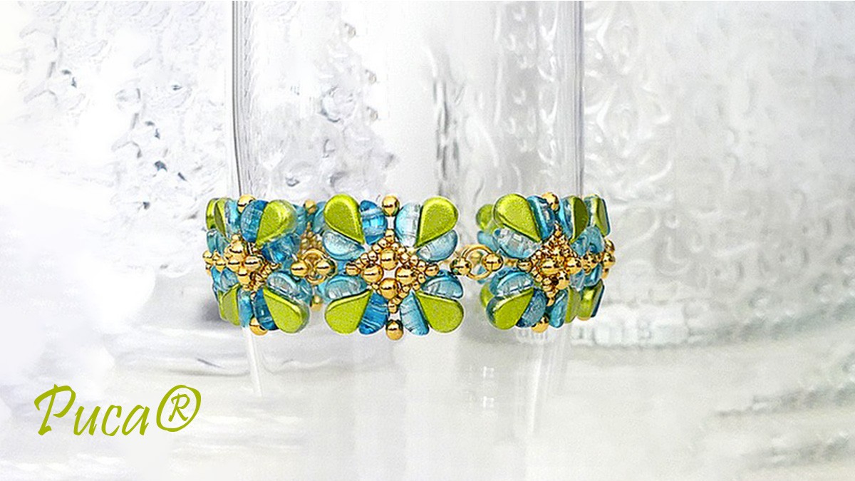 Bracciale Tuto Linaëlle in perle Amos e Kos di Puca® (francese) Bracciale Tuto Linaëlle in perle Amos e Kos di Puca® (francese)